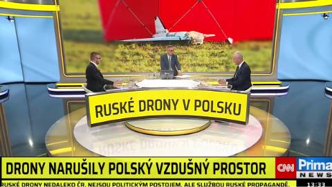 CNN Prima News — ruské drony v Polsku